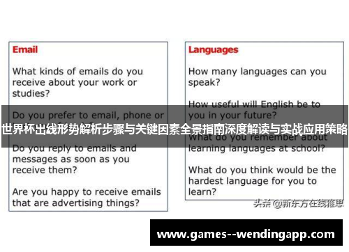 世界杯出线形势解析步骤与关键因素全景指南深度解读与实战应用策略