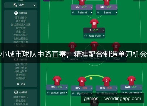 小城市球队中路直塞，精准配合制造单刀机会